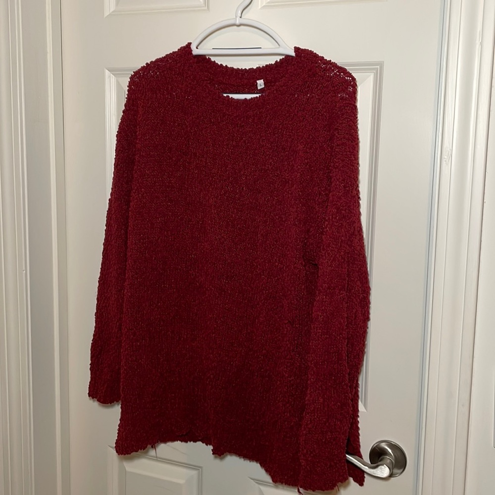 Red wine sweater, large